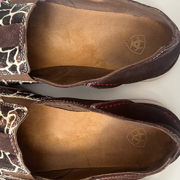 Brown and Animal Print Slip-On Shoes - Picture 7 of 8